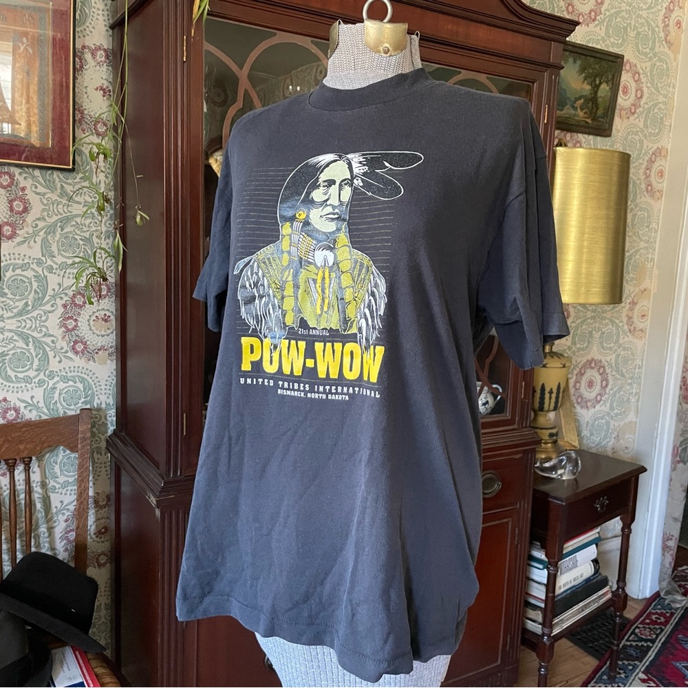 VINTAGE 1991 21st Annual United Tribes International POW WOW Unisex Tee Shirt